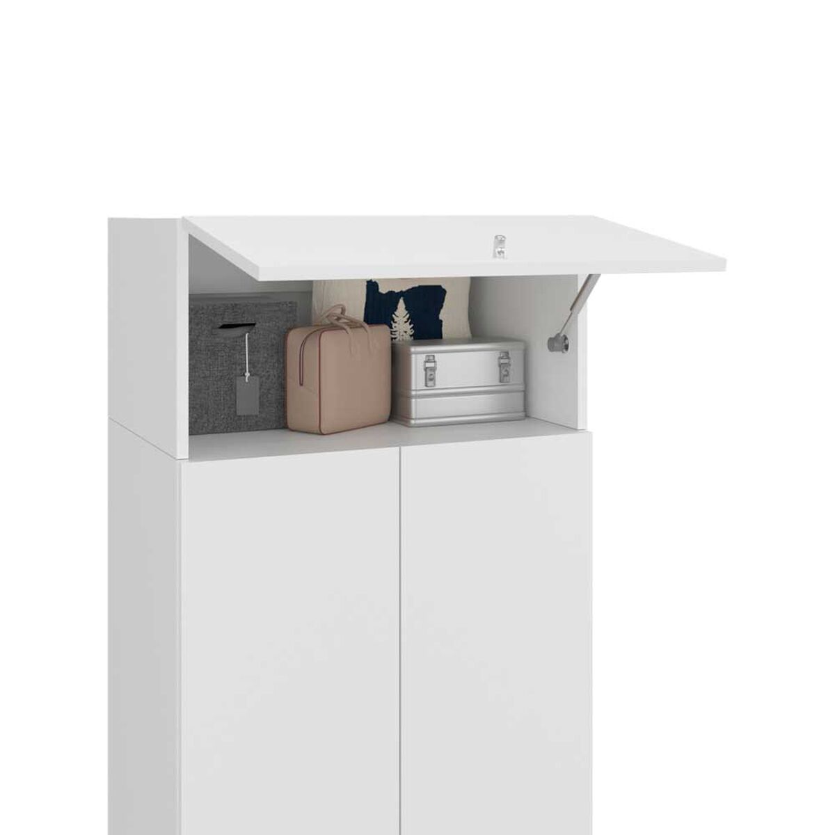 Combo Closet Tuhome 3 Puertas con Colgador + M&oacute;dulo Superior Dreams Bardolino