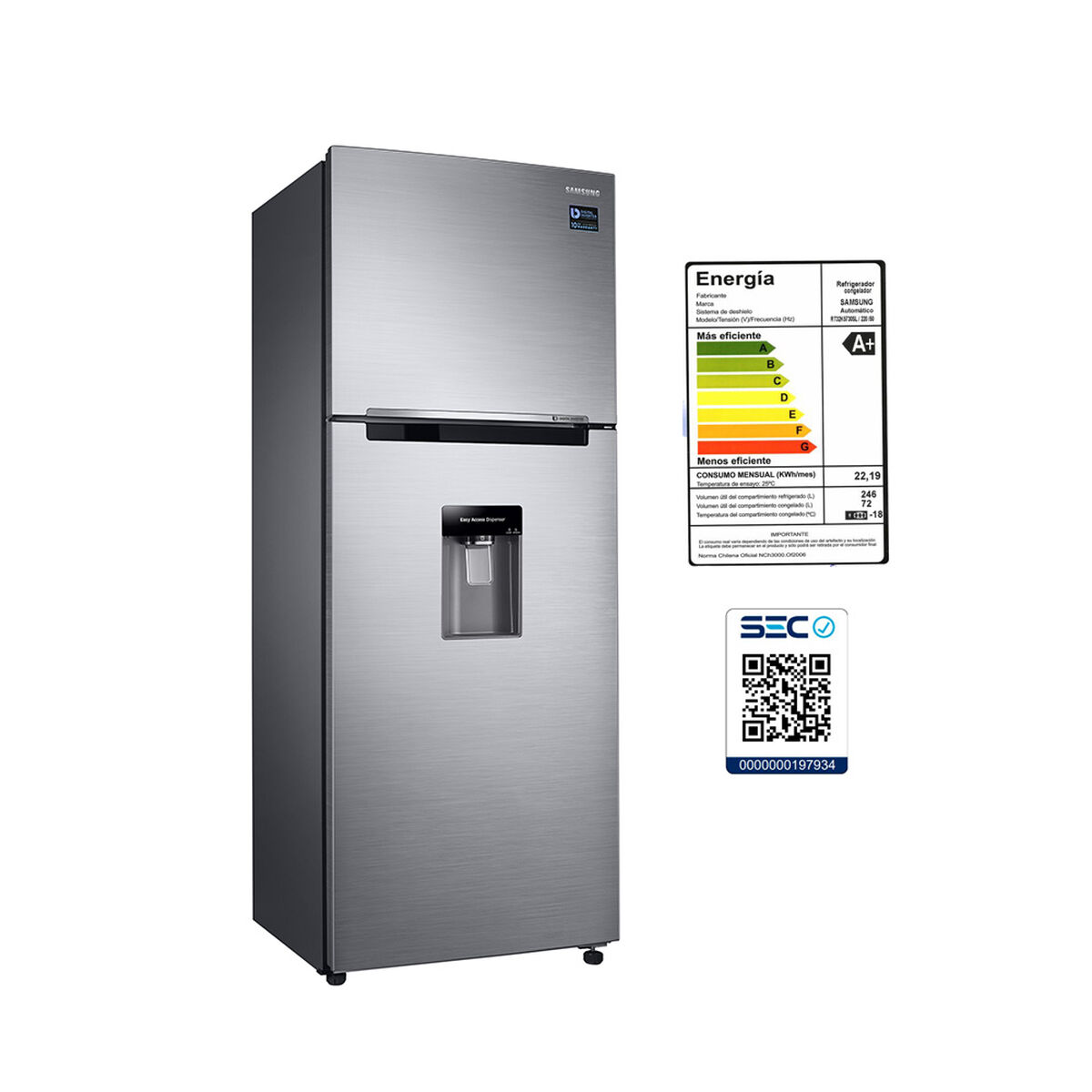 Refrigerador No Frost Samsung RT32K5710S8 318 lts.