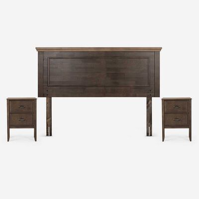 Imagen 2 del producto Cama Europea Rosen Base Dividida 2 Plazas Autonomy + Respaldo + 2 Veladores Anna