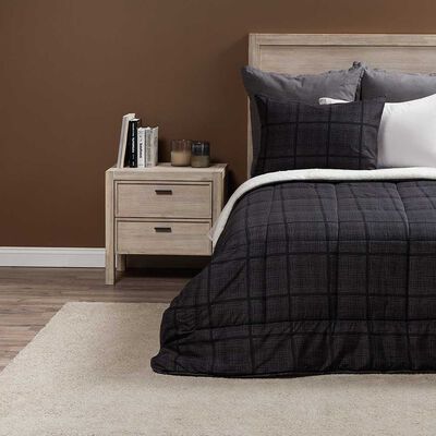 Plum&oacute;n Rosen 1,5 Plazas Sherpa Alaska Multi Negro/Gris