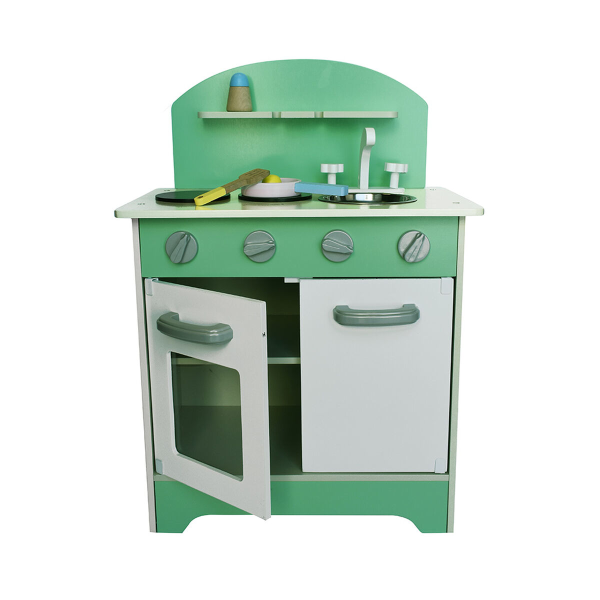 Cocina de Madera Gamepower Verde con Accesorios