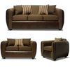 Juego de Living Elegant Detail Oklahoma Sofá 3 Cuerpos + Sofá 2 Cuerpos + Sillón 1 Cuerpo Café