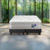 Cama Europea Flex King Paradise + Respaldo Design Gris
