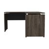 Escritorio en L TuHome Home Office Negro Soft Coñac