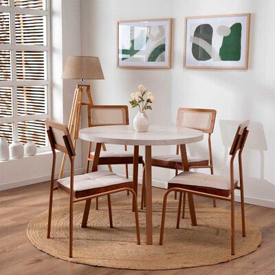 Imagen 2 del producto Juego de Comerdor Roca Atalanta 4 Sillas Canela Avellana