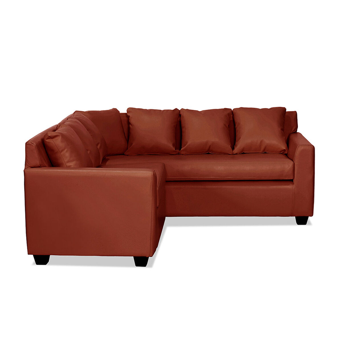 Seccional Latam Home Lucca 3 Cuerpos PU Chocolate