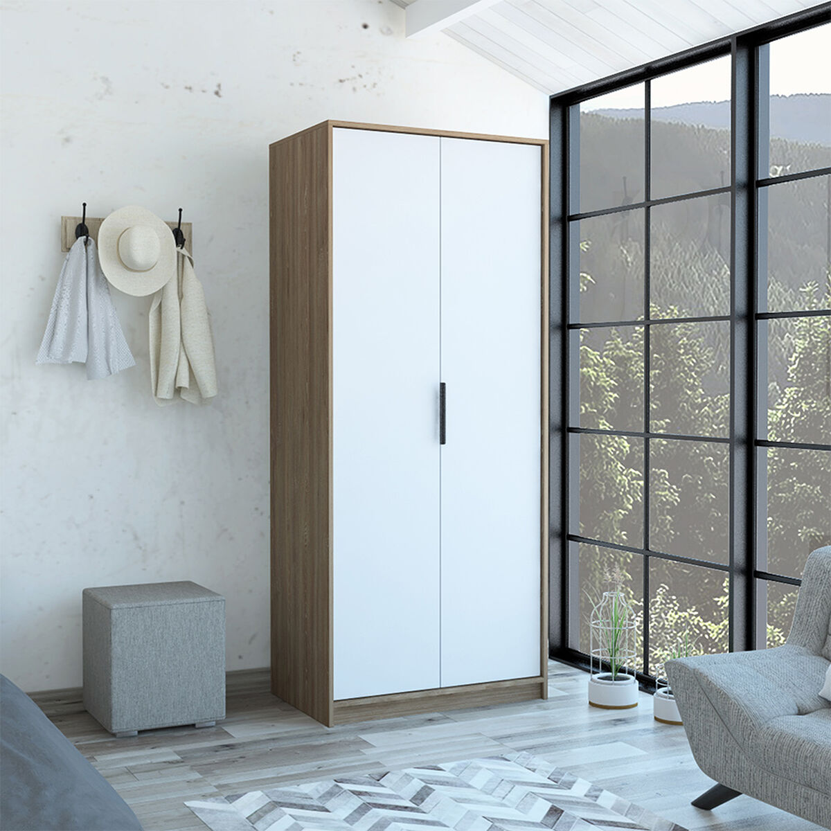Cama 2 Plazas + Clóset 2 Puertas