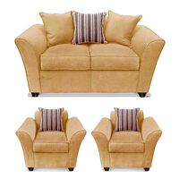 Juego de Living Elegant Detail Minesota Sofá 2 Cuerpos + Dos Sillones 1 Cuerpo Beige