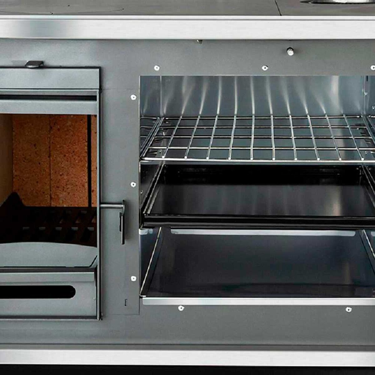 Cocina a Le&ntilde;a Amesti Allegra Negra