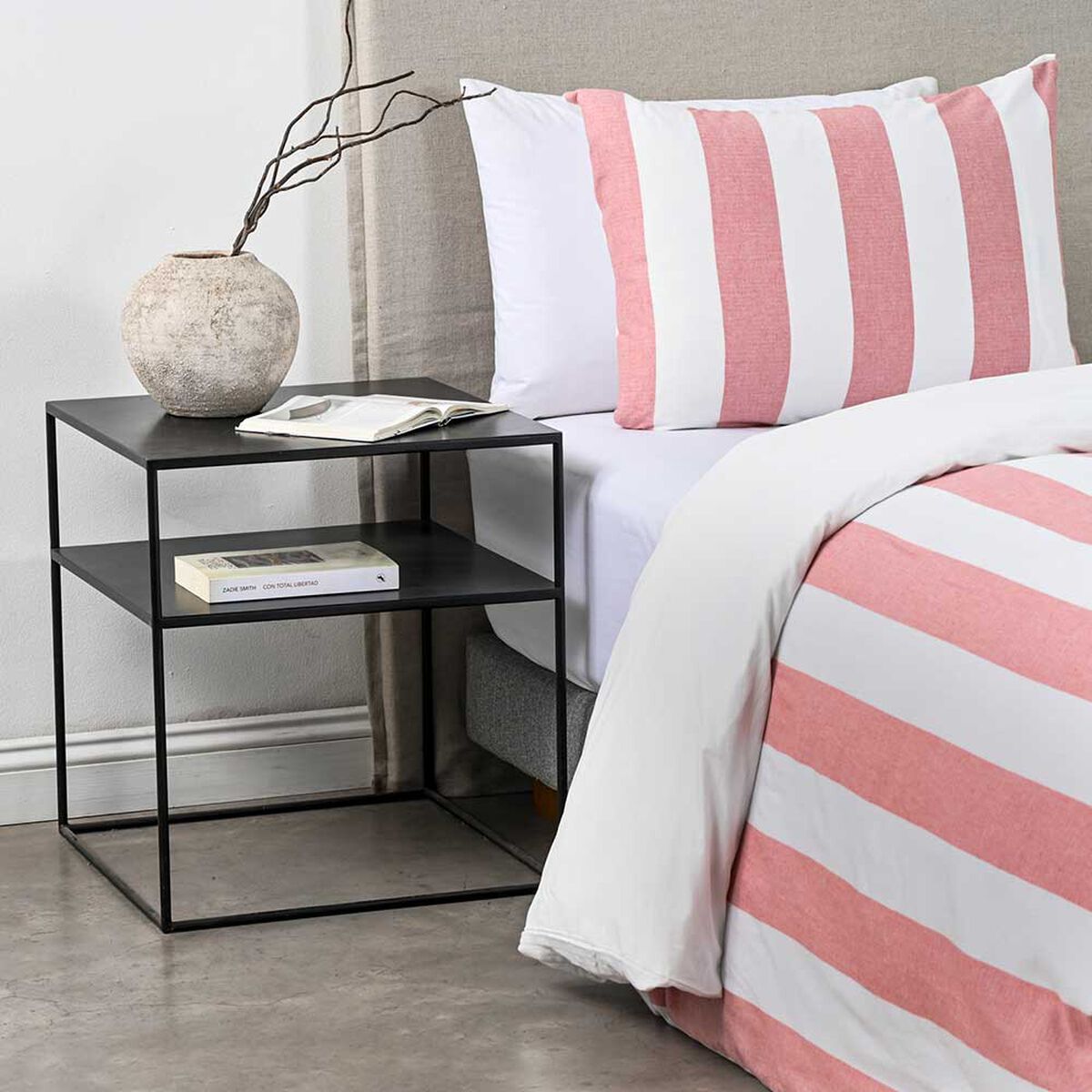 Funda de Plumón Elements & Co 1.5 Plazas Stripe Terra