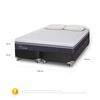 Box Spring CIC Base Dividida 2 Plazas Ortopedic Advance + Set 2 Almohadas Da Soft Sleep