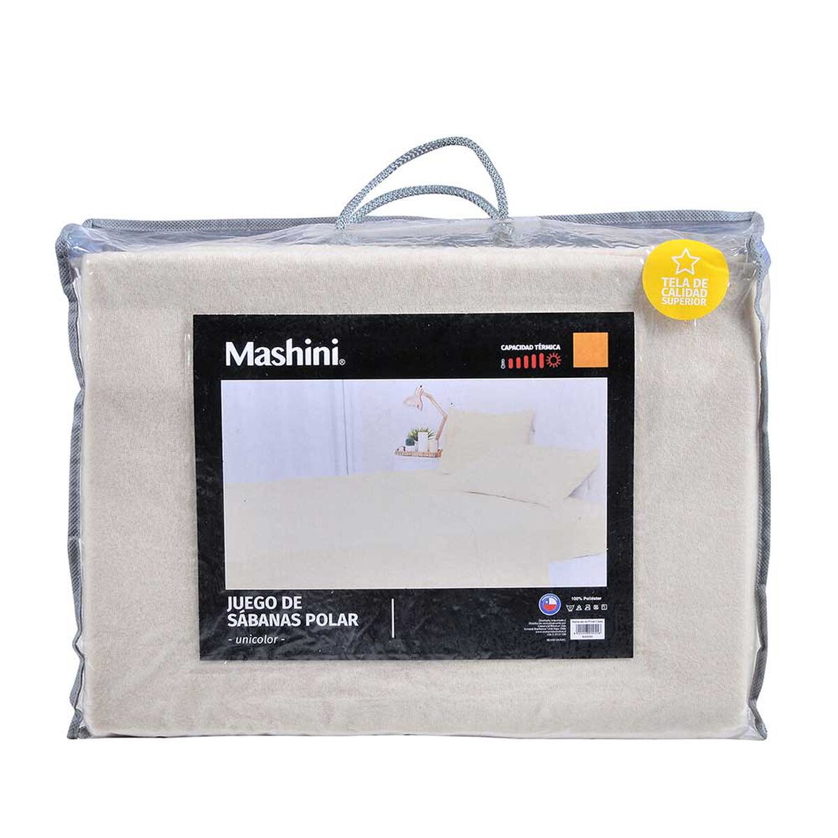 Juego de S&aacute;banas Mashini 2 Plazas Liso Crudo