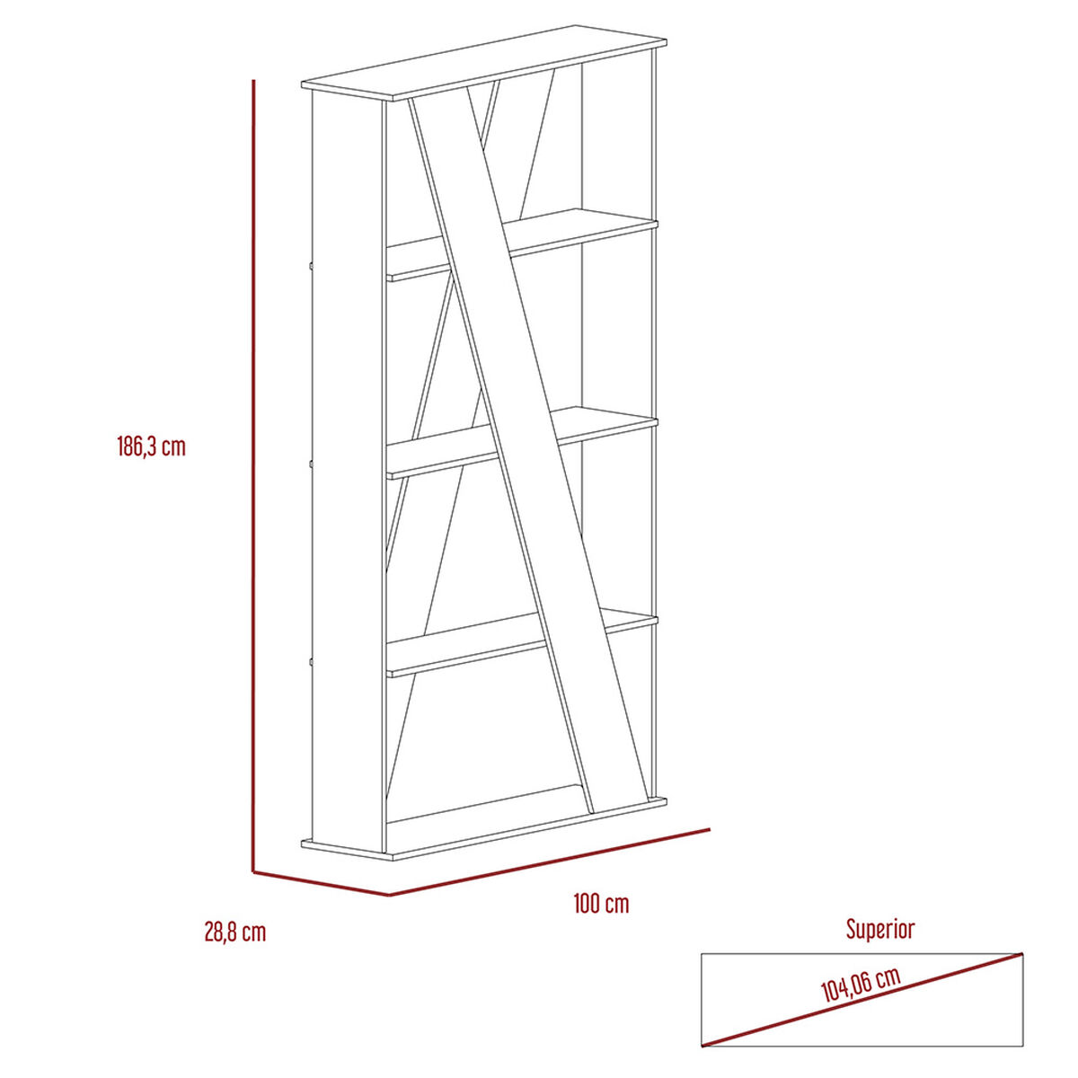 Combo Rack Extensible TV Hasta 40" + Separador de Ambientes TuHome Beijing