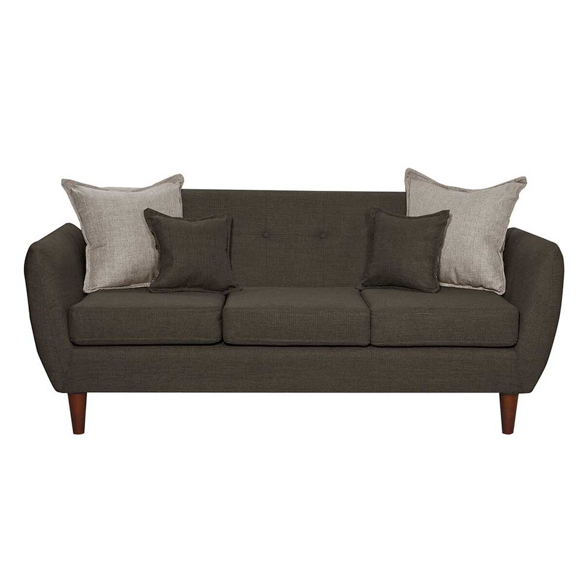 Sofá Black Factory Huevito 3 Cuerpos Café