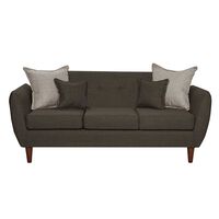 Sofá Black Factory Huevito 3 Cuerpos Café