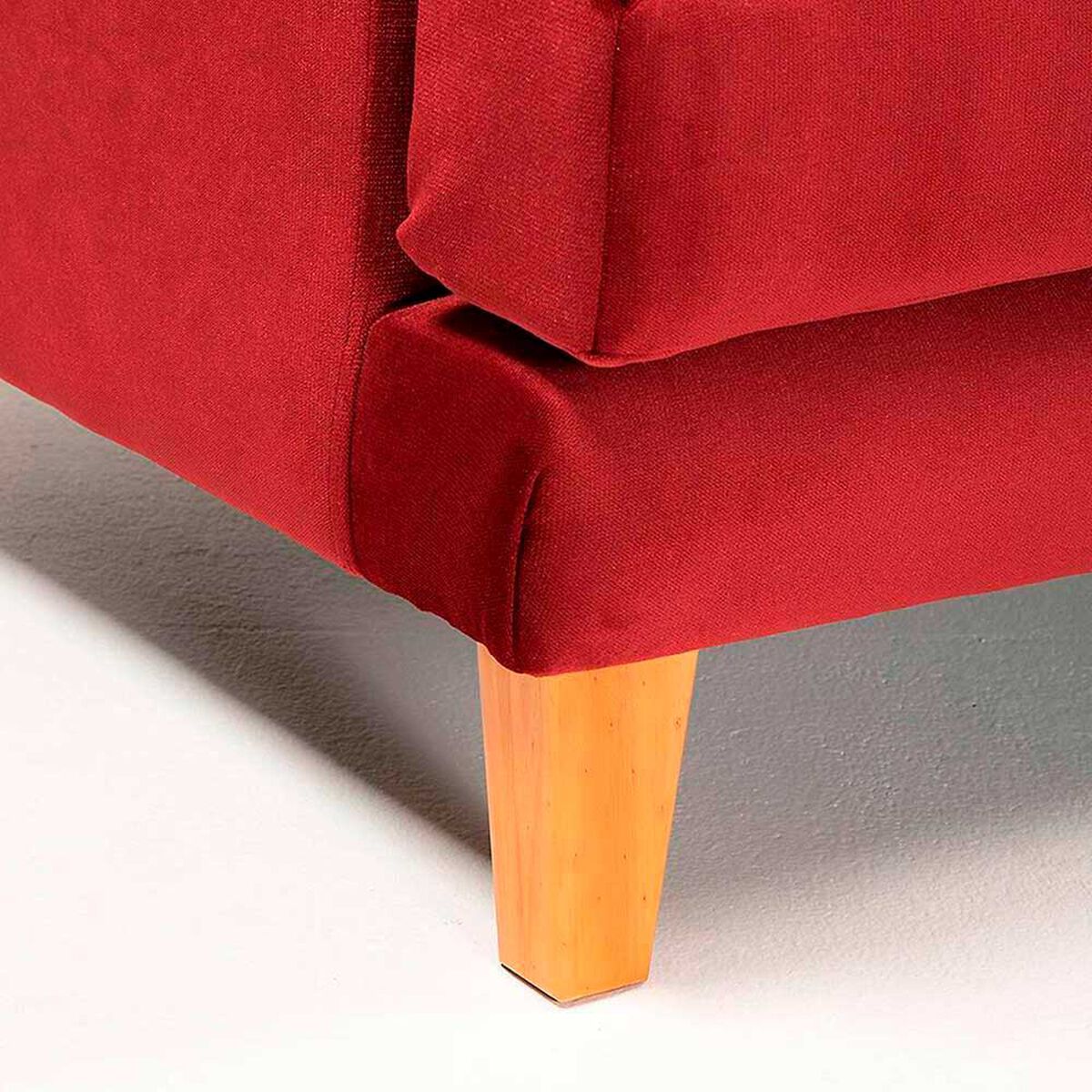 Juego de Living Barra Design Larisa Sof&aacute; 3 Cuerpos + Dos Sillones 1 Cuerpo Rojo