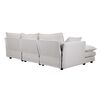 Seccional Izquierdo o Derecho Casanova Samantha Moderno 3 Cuerpos + Ottoman Beige
