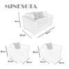 Juego de Living Elegant Detail Minesota Sofá 3 Cuerpos + Dos Sillones 1 Cuerpo Azul