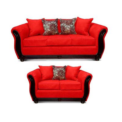 Imagen 1 del producto Juego de Living Elegant Detail Girona Sofá 3 Cuerpos + Sofá 2 Cuerpos Rojo