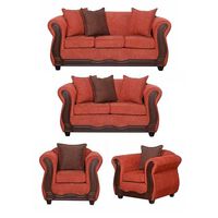 Juego de Living Black Factory Barcelona 7 Cuerpos Terracota