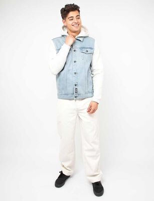 Imagen 2 del producto Chaqueta Denim Hombre Icono Celeste, Negro