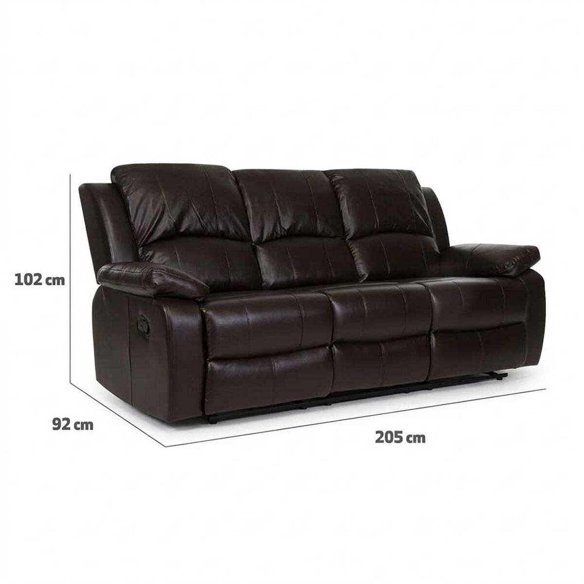 Juego de Living Reclinable CIC Valencia 3C+1C + Seccional Andaluc&iacute;a 5C Caf&eacute; Chocolate