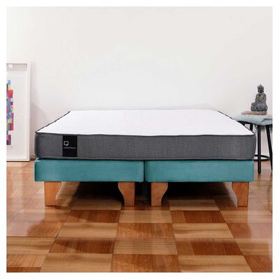 Cama Europea Latam Home Base Dividida 2 Plazas Zen Best Turquesa