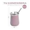 Mate Acero Inoxidable con Bombilla Lhotse Rosado