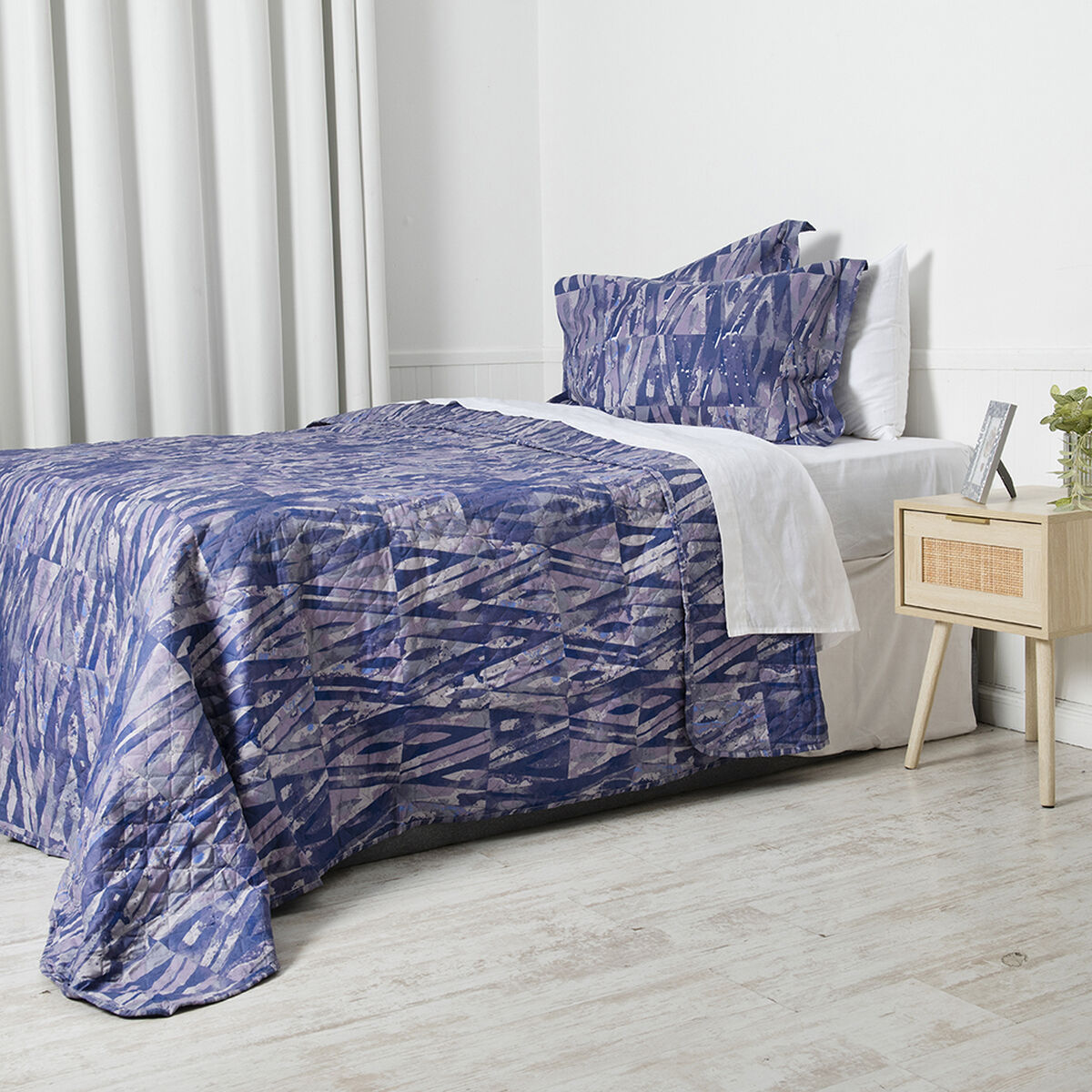 Cubrecama Mashini King Estampado Prisma