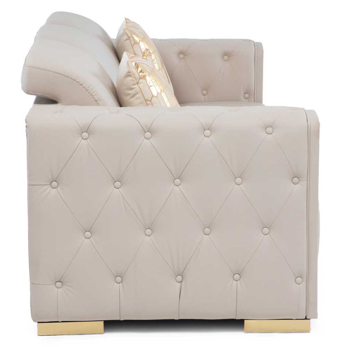 Sof&aacute; Daniels 3 Cuerpos Beige Dorado