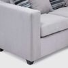 Seccional Intercambiable Muebles MPR Jazmin 4 Cuerpos Gris Claro