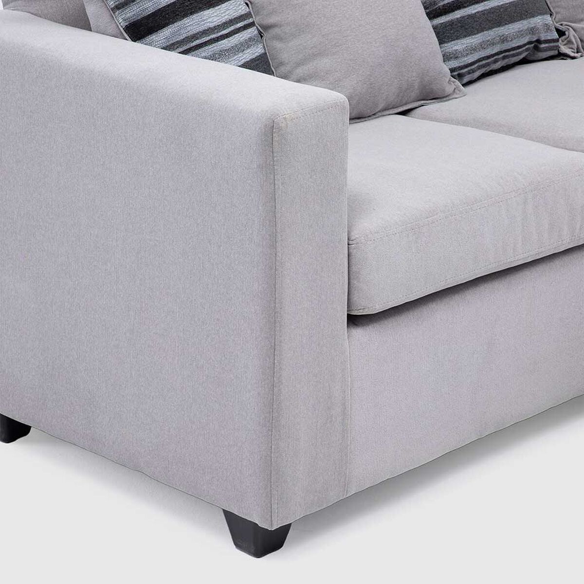 Seccional Intercambiable Muebles MPR Jazmin 4 Cuerpos Gris Claro