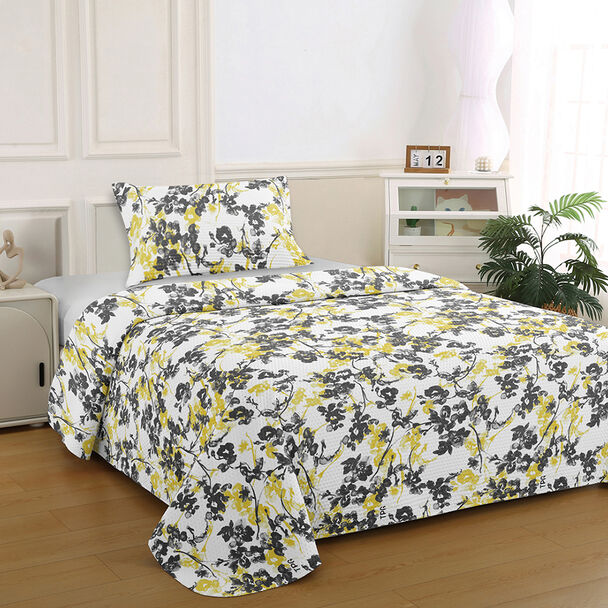 Quilt Illusions 1,5 Plazas Amarillo Bruselas