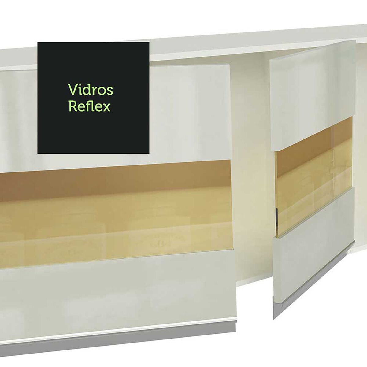 Mueble de Cocina Vekkahome Premium Smart 2 Cajones 8 Puertas Blanco