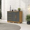C&oacute;moda Vekkahome Americana 5 Cajones 2 Puertas Gris