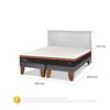Cama Europea CIC Base Dividida 2 Plazas Beecomfort + Respaldo Miro Alpino