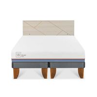 Cama Europea CIC Base Dividida 2 Plazas Excellence Plus + Respaldo Villarrica Alpino