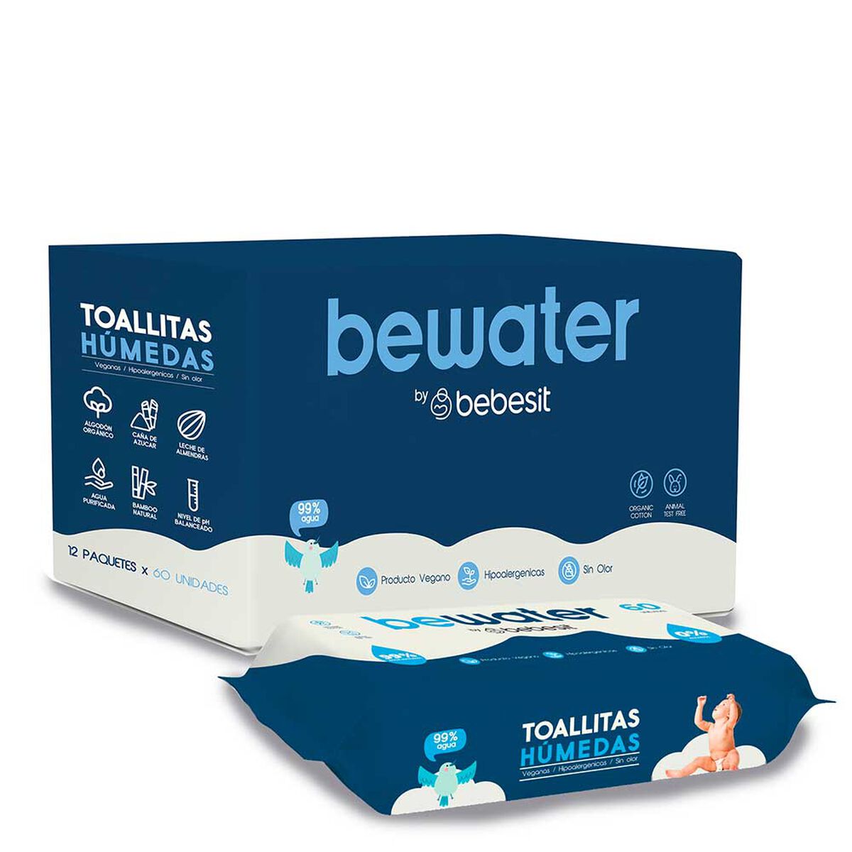 Toallitas Humedas Be Water x12 Bebesit