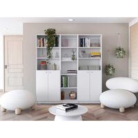 2 Estantes 2 Puertas + Estante 45 cm TuHome Home Blanco
