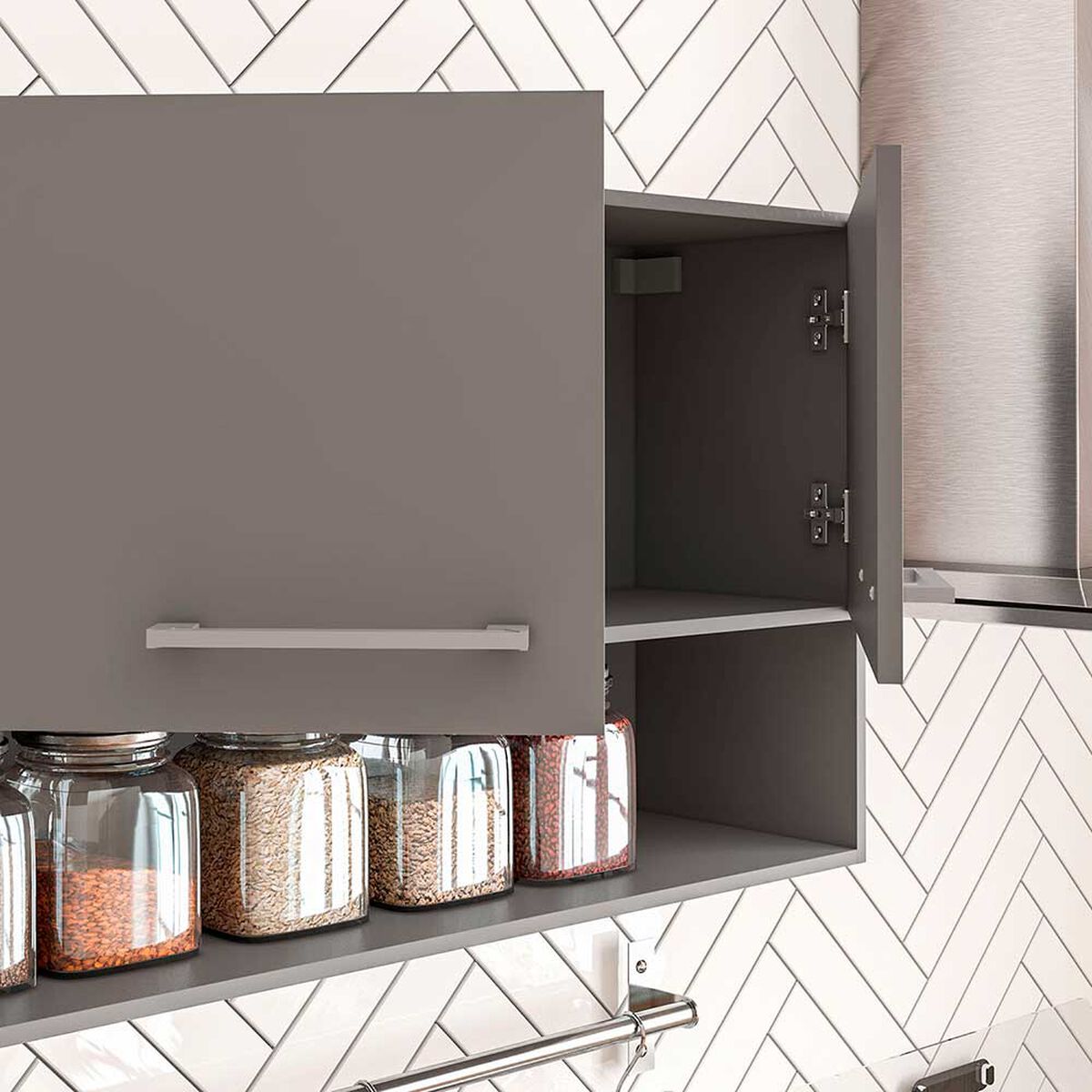 Mueble de Cocina Aereo Vekkahome Evandro 2 Puertas Blanco