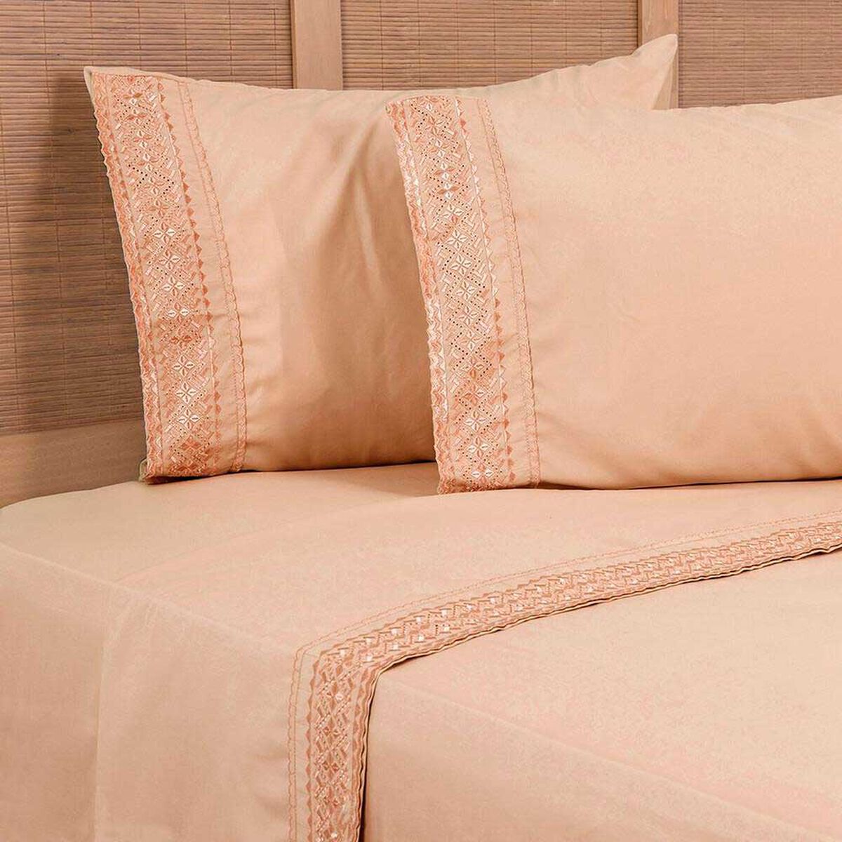 Juego de S&aacute;banas Plumetti 2 Plazas Estampado Morado