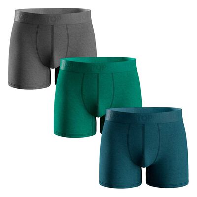 Pack 3 Bóxers Medios Algodón Hombre Top Color-25