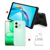 Combo Celular Honor H600E 5G 512 GB 6,6" Sprout Green + Tablet Honor Pad X7 5504AEHH Snapdragon &reg; 685 4 GB RAM 128 GB 8,7" Gris + Aud&iacute;fonos On Ear Honor X7e Active Blanco