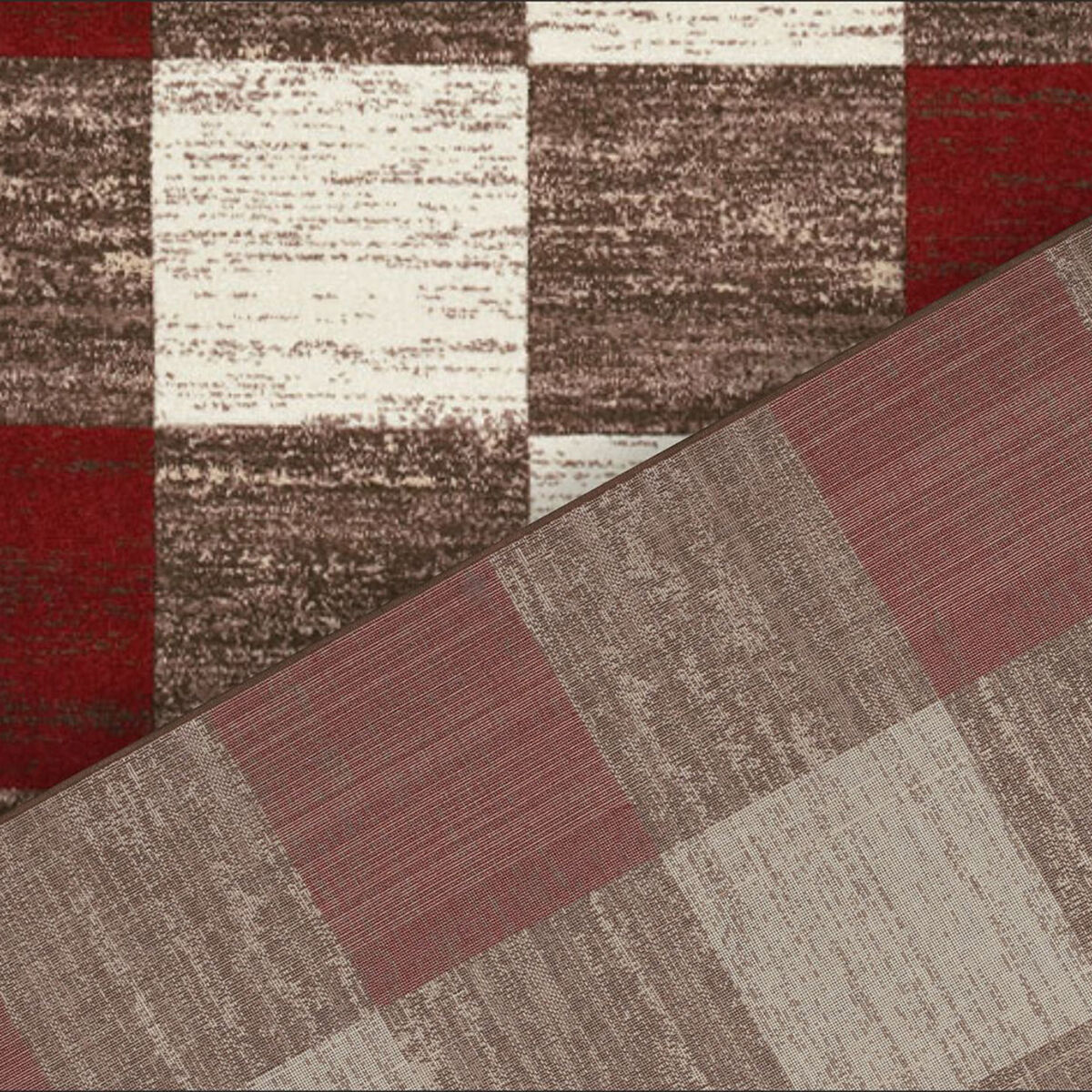 Alfombra Frize Carved D4 80X120 Cm Rojo