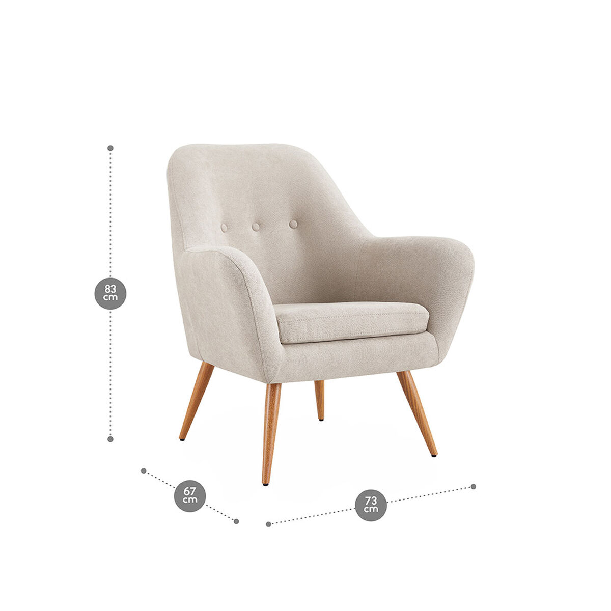 Poltrona Rosen Bartolo 1 Cuerpo Marfil