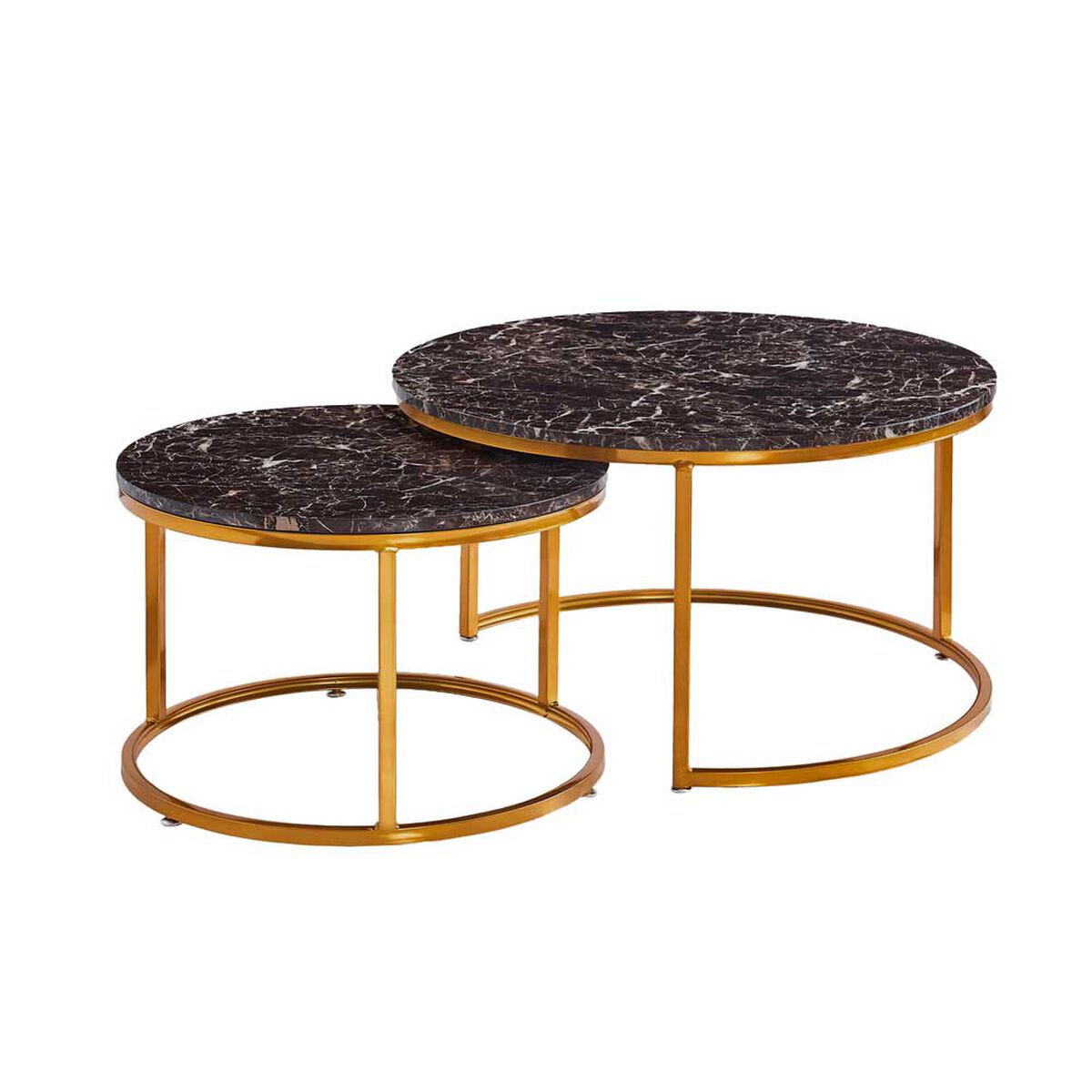 Set Mesa de Centro Home Mobili Nido Black Negro