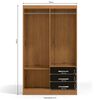 Closet Yardas Amelia 4 Puertas 3 Cajones con Espejo Freij&oacute; Negro