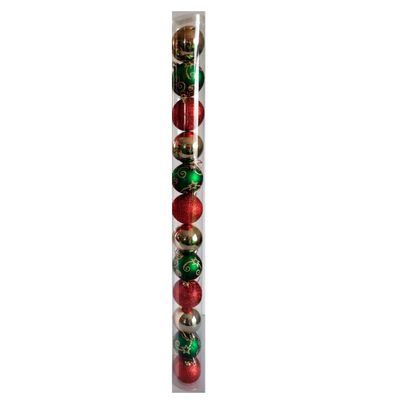 Adorno Navideño Set Esferas 12 Piezas Casanova