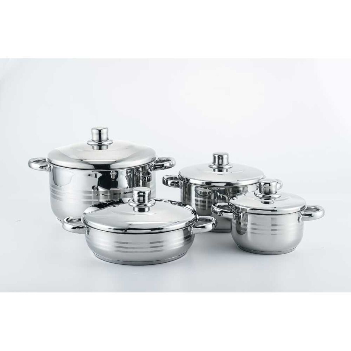 Batería de Cocina Vitta Acero Inoxidable Oslo 8 Piezas