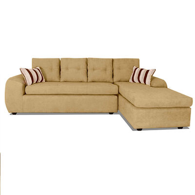 Seccional Derecho Elegant Houston Cheise Tela 5 Cuerpos Beige